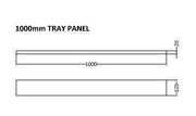 Nuie 1000mm Grey Slate Shower Tray Leg Set & Plinth Kit (TR71A) line drawing