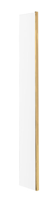 Nuie 250mm Fixed Return Wetroom Screen 1850mm - Brushed Brass
