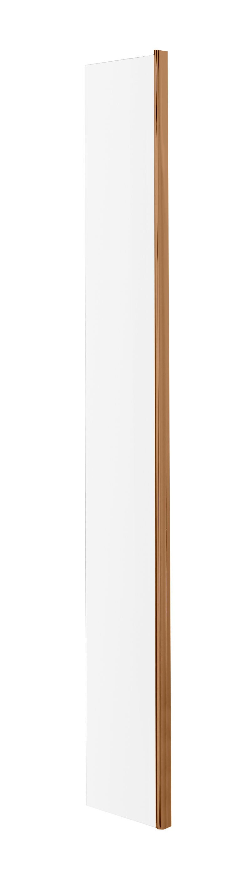 Nuie 250mm Fixed Return Wetroom Screen 1850mm - Brushed Bronze