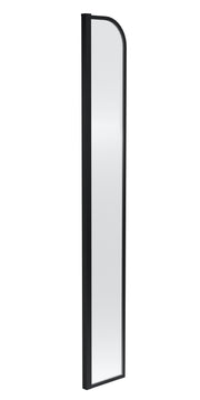Nuie 250mm Fixed Return Wetroom Screen 1950mm - Matt Black Reversible