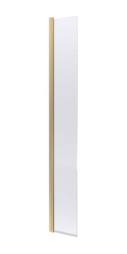 Nuie 300mm Return Screen 1850mm - Brushed Brass Hinged Flipper