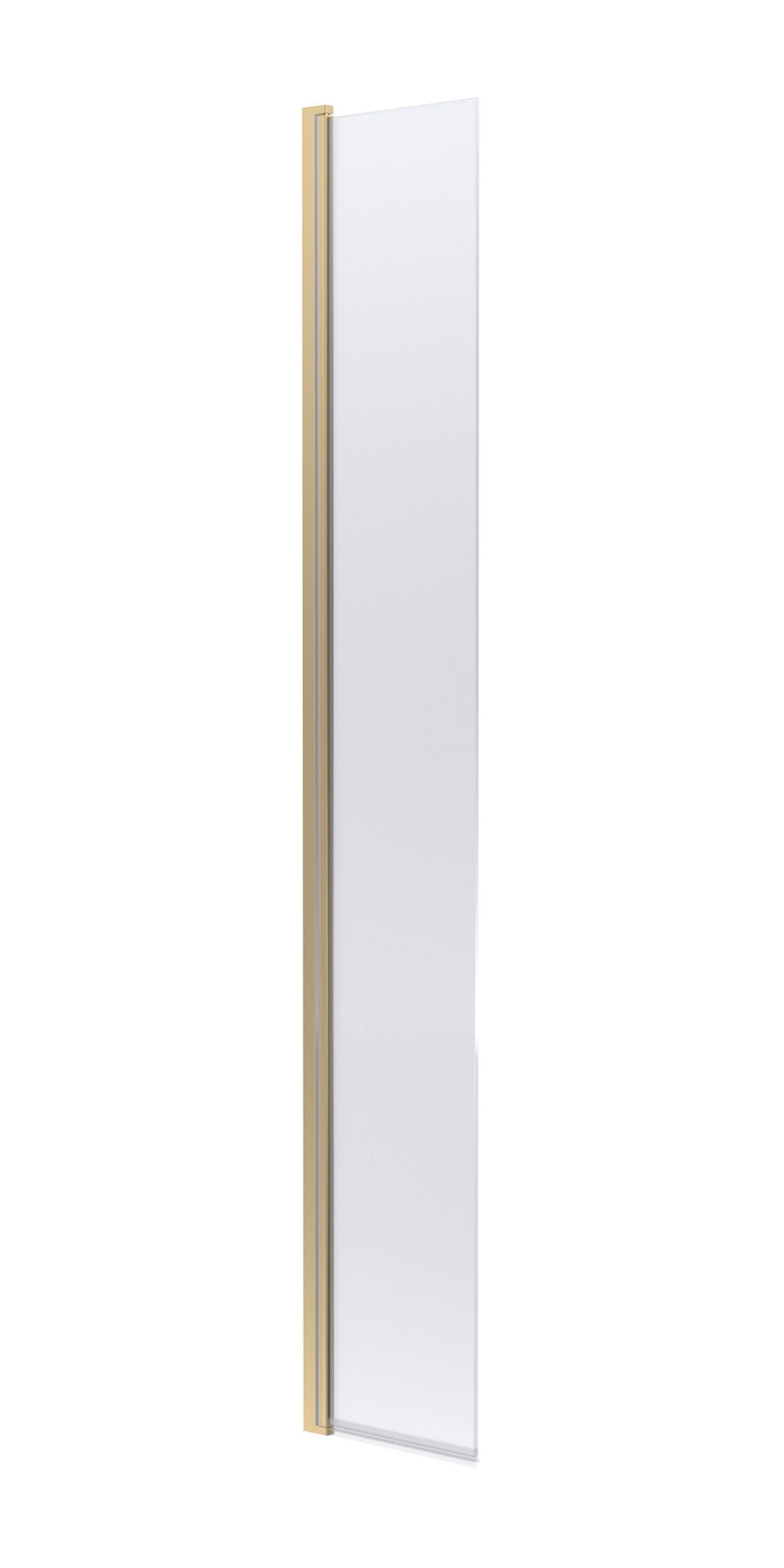 Nuie 300mm Return Screen 1850mm - Brushed Brass Hinged Flipper