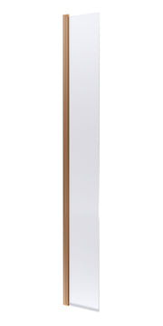 Nuie 300mm Return Screen 1850mm - Brushed Bronze Hinged Flipper