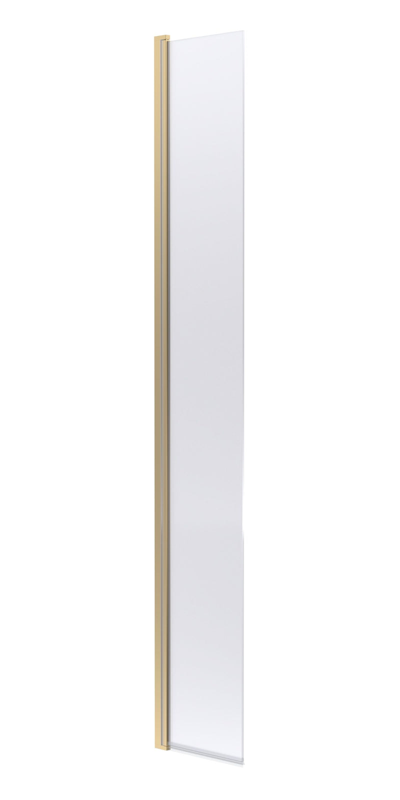 Nuie 300mm Return Screen 1950mm - Brushed Brass Hinged Flipper