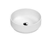 Nuie 350mm round counter top basin in matt white