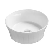 Nuie 358mm round counter top basin in white