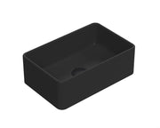 Nuie 365mm rectangular counter top basin in matt black