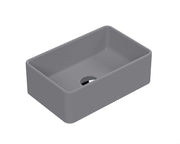 Nuie 365mm rectangular counter top basin in matt grey