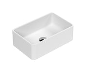 Nuie 365mm rectangular counter top basin in matt white