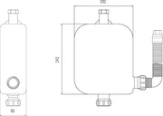 Nuie 4 Tap Hole Hose Retainer Chrome (SPR04) line drawing