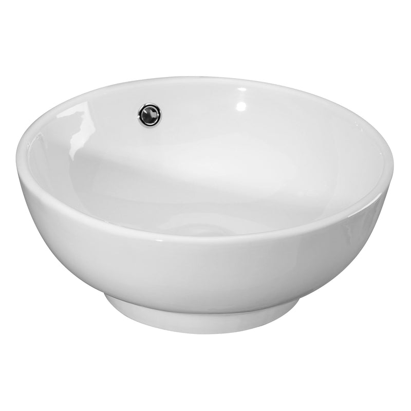 Nuie 410mm round counter top basin in white