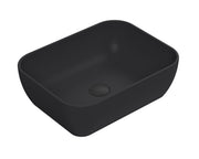 Nuie 455mm rectangular counter top basin in matt black