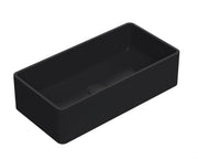 Nuie 465mm rectangular counter top basin in matt black