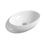Nuie 490mm oval counter top basin in white