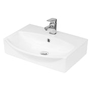 Nuie 500mm Wall Hung Basin 1 Tap Hole White (NBV164)