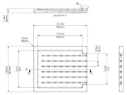 Nuie 545mm Fireclay Sink Drainer White (AC1DR21) line drawing