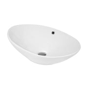 Nuie 588mm oval counter top basin in white