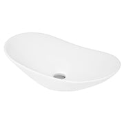 Nuie 615mm oval counter top basin in gloss white