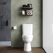Nuie 870mm comfort height close coupled toilet in a contemporary bathroom