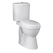 Nuie 870mm comfort height close coupled toilet with cistern and seat in white