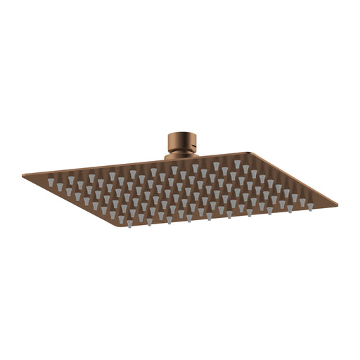 Nuie 200mm Square Brushed Bronze Fixed Shower Head — A15088