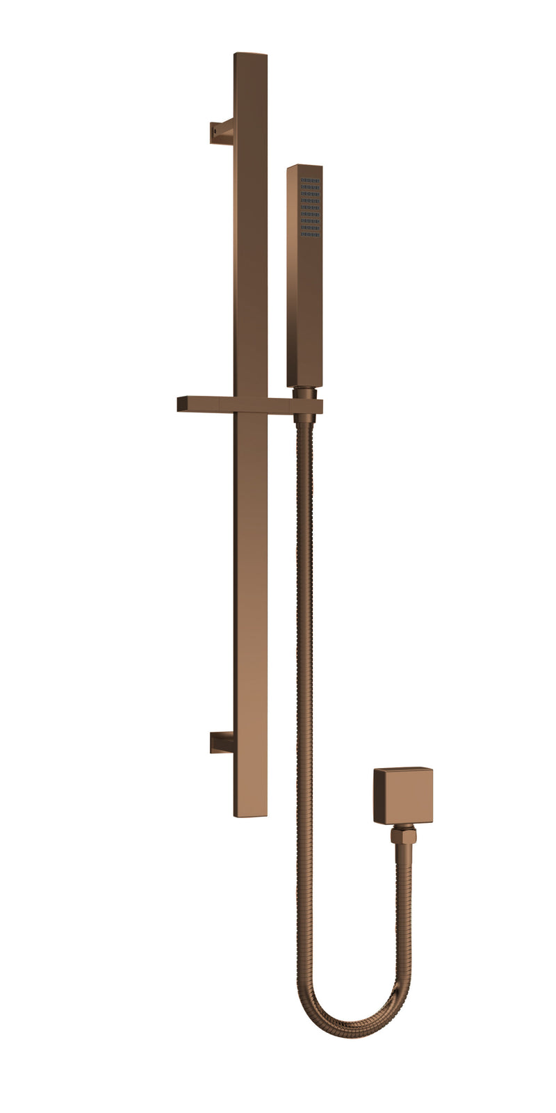 Nuie Brushed Bronze Rectangular Shower Slide Rail Kit — A15167