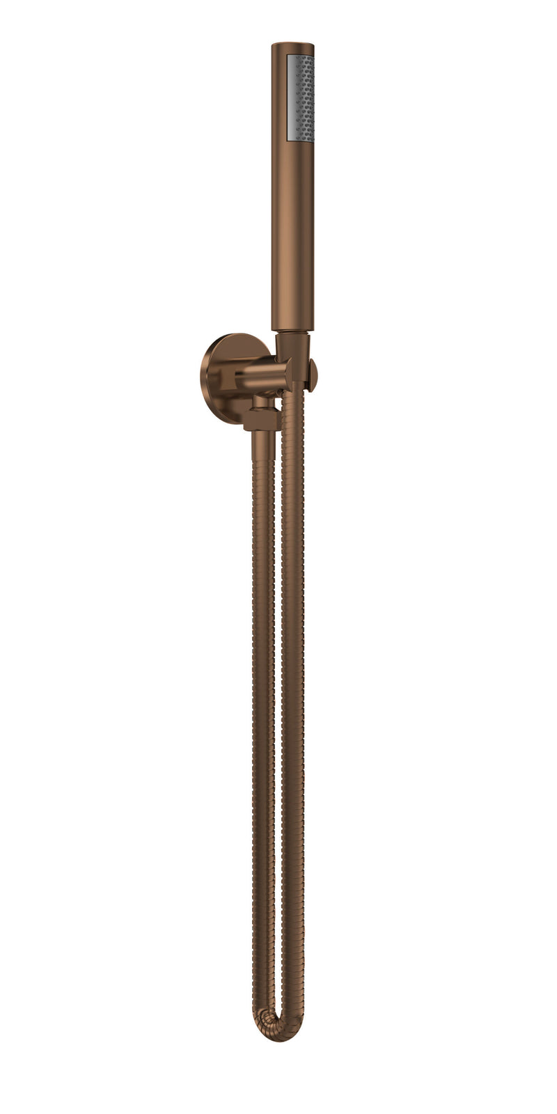 Nuie Brushed Bronze Shower Handset Kit With Round Outlet Elbow — A15263