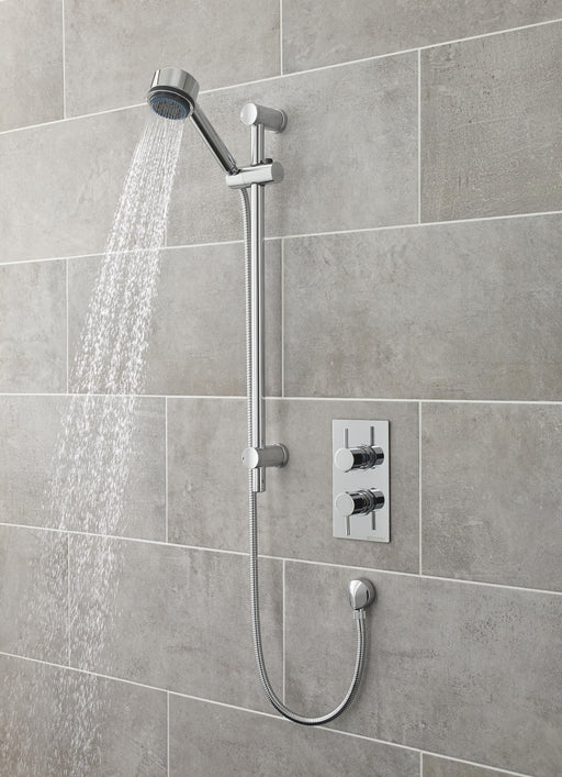 Nuie Chrome Shower Slide Rail Kit lifestyle image