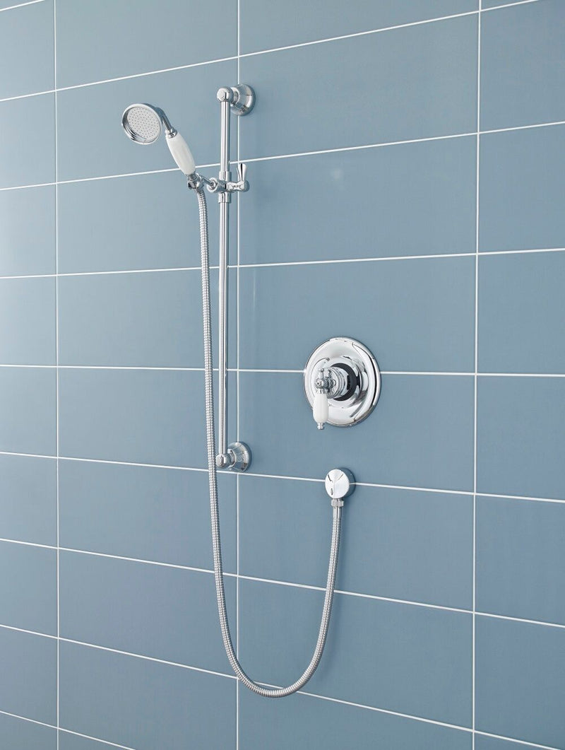 Nuie Chrome Shower Slide Rail Kit lifestyle image