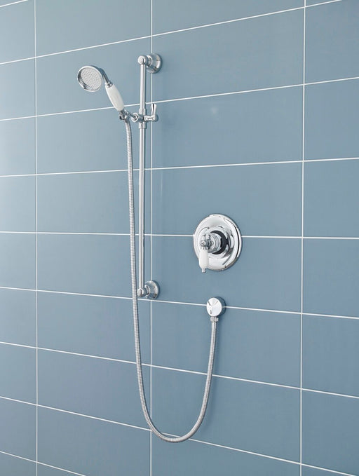 Nuie Chrome Shower Slide Rail Kit lifestyle image