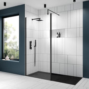 Nuie Matt Black Fixed Shower Head lifestyle image