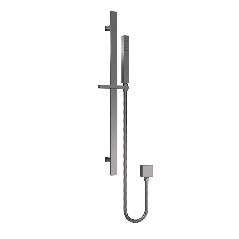 Nuie Brushed Pewter Square Shower Slide Rail Kit — A7167