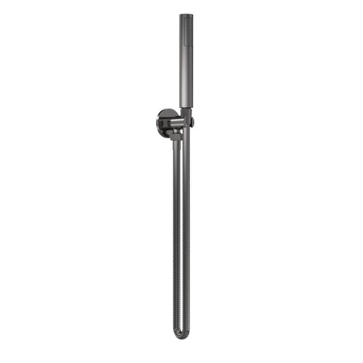 Nuie Brushed Pewter Round Shower Handset Kit — A7263