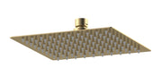 Nuie Brushed Brass Square Fixed Shower Head — A8088