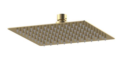 Nuie Brushed Brass Square Fixed Shower Head — A8088