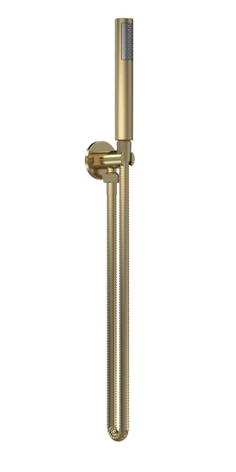 Nuie Brushed Brass Round Shower Handset Kit — A8263
