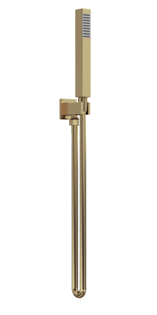 Nuie Brushed Brass Square Shower Handset Kit — A8264