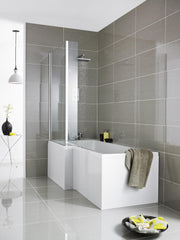 Nuie Acrylic Square Shower Front Bath Panel - 1600mm (WBS303)
