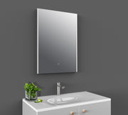 Nuie Anser LED touch sensor mirror in a modern bathroom