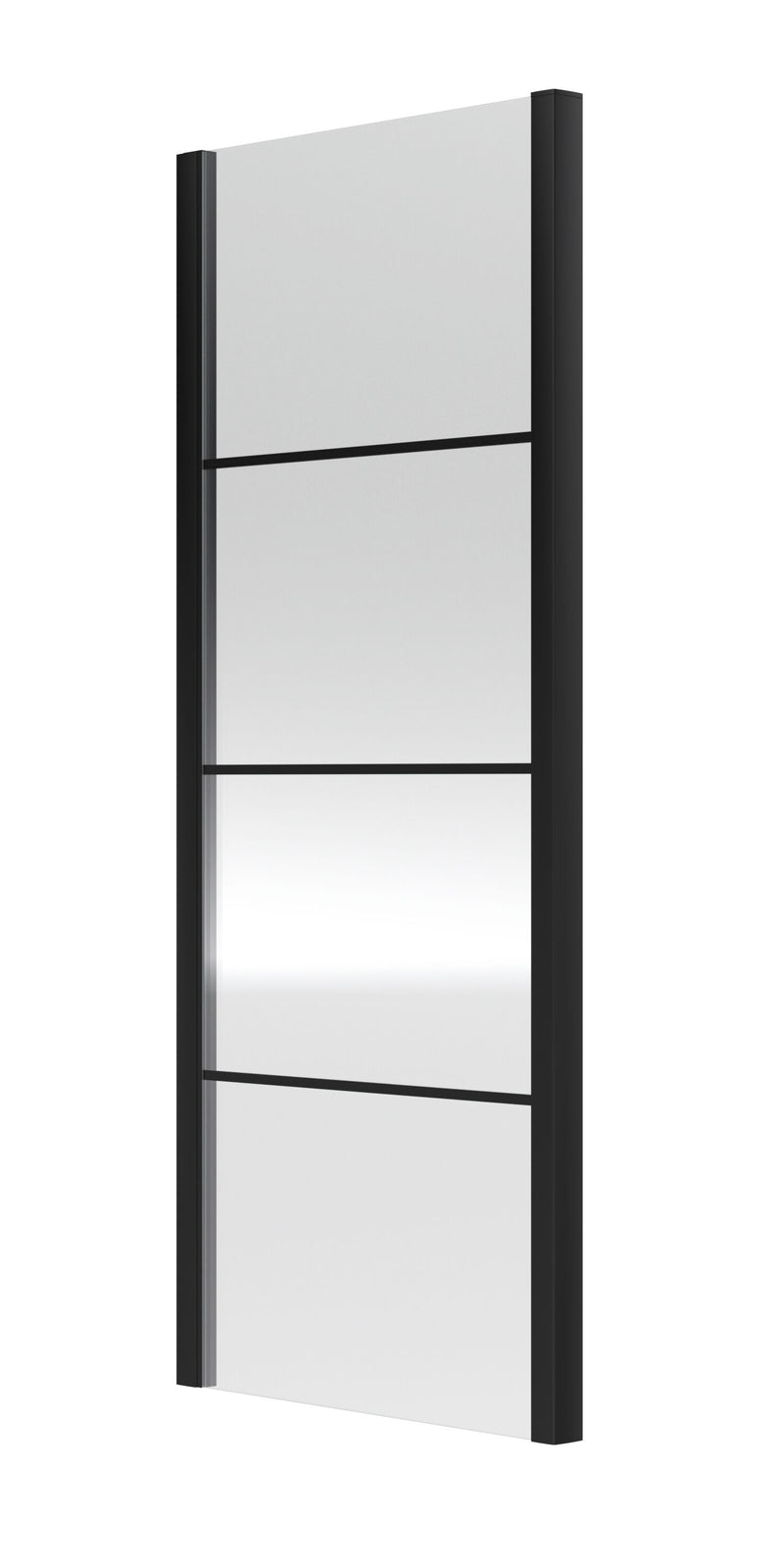 Nuie Apex Matt Black Shower Enclosure Side Panel 800mm - Matt Black