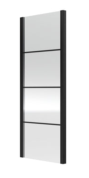 Nuie Apex Matt Black Shower Enclosure Side Panel 900mm - Matt Black