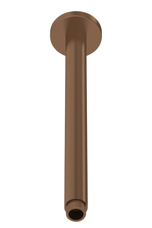 Nuie 300mm Round Brushed Bronze Ceiling-Mounted Shower Arm — ARM1516