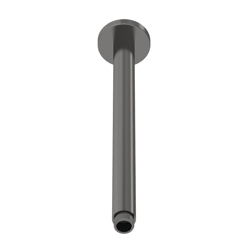 Nuie 300mm Round Brushed Pewter Ceiling-Mounted Shower Arm — ARM716