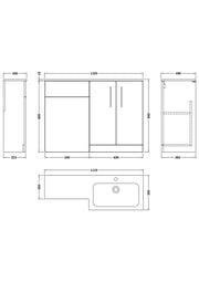 Arno 1100 combo 13-rh-dimensions