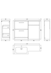 Arno 1100 combo 14-lh-dimensions