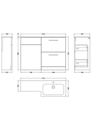 Arno 1100 combo 14-rh-dimensions