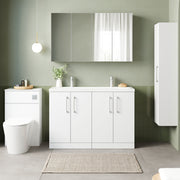 Nuie Arno 1200mm Floor Standing double vanity - bathroom lifestyle setting