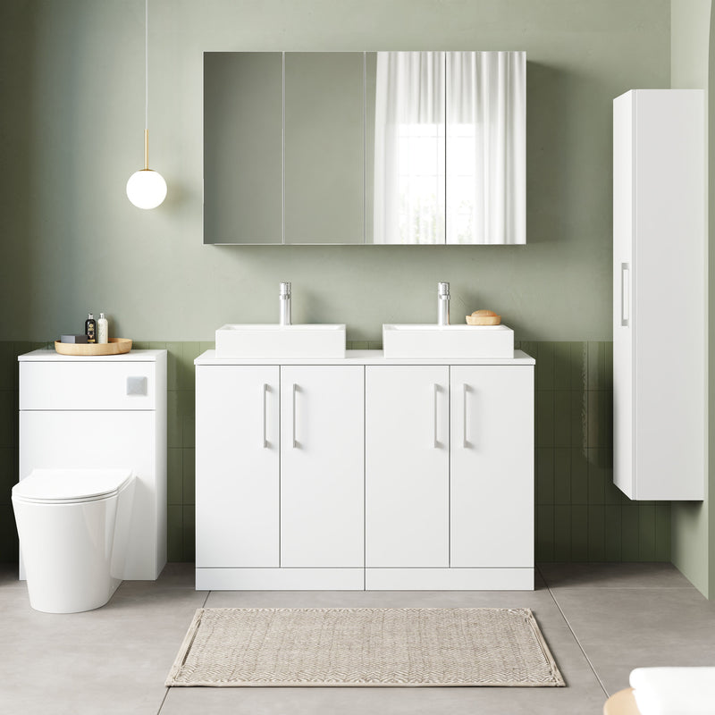 Nuie Arno 1200mm Floor Standing Worktop Vanity Unit lifestyle