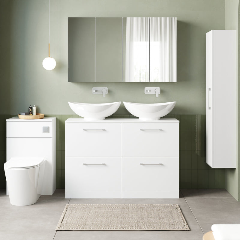 Nuie Arno 1200mm Floor Standing Worktop Vanity Unit lifestyle 2
