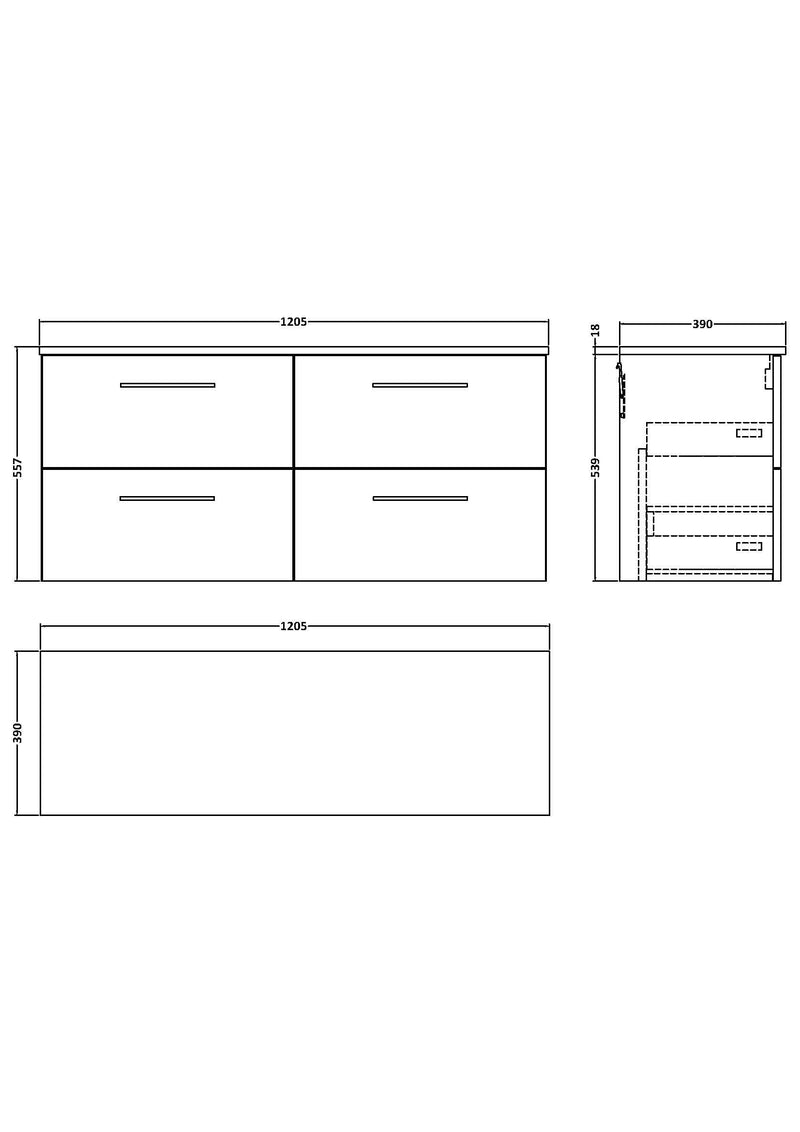 nuie-arno-1200mm-worktop-vanity-unit-4-drawer-dimensions